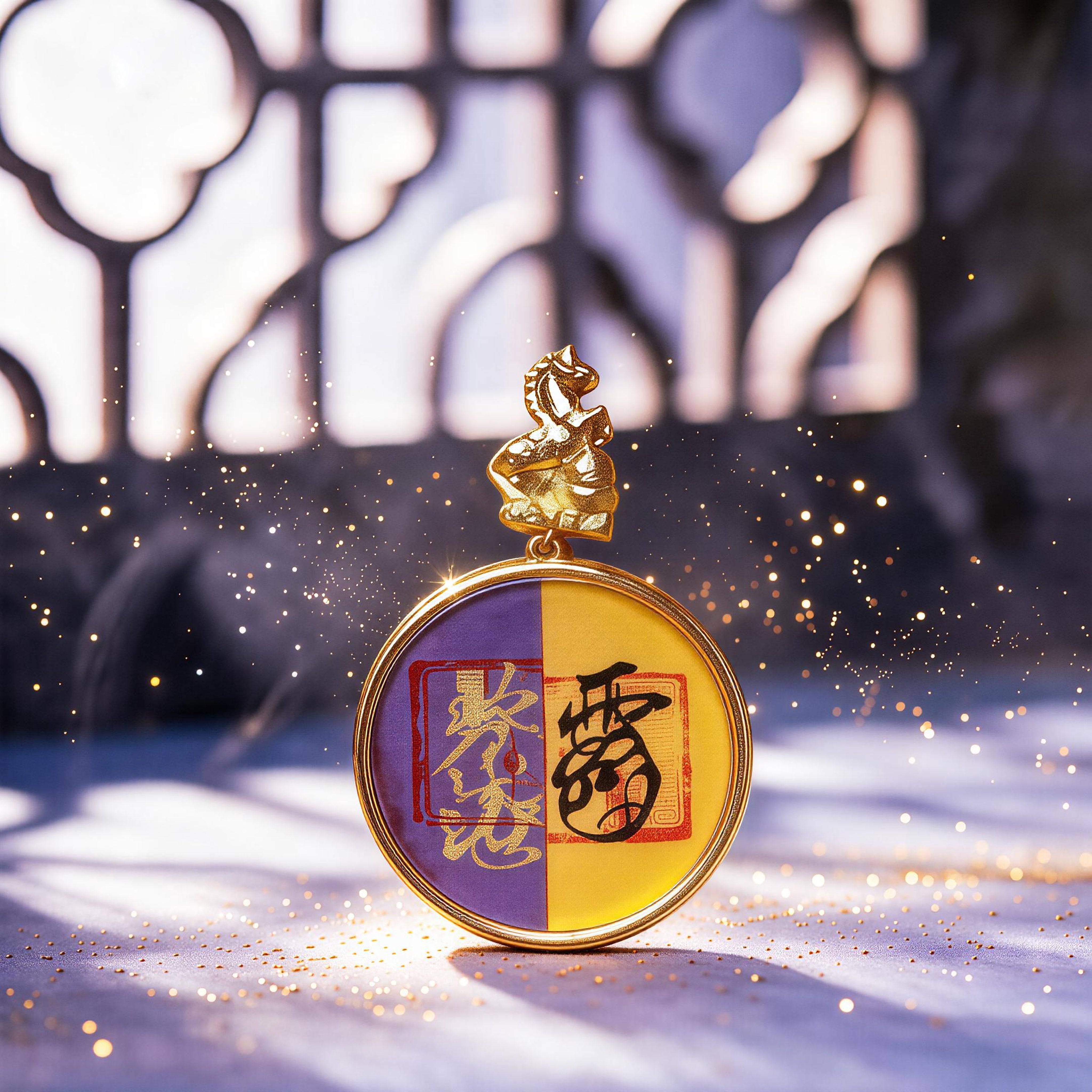 Feng Shui Golden Horse Success Pendant | Success Charm