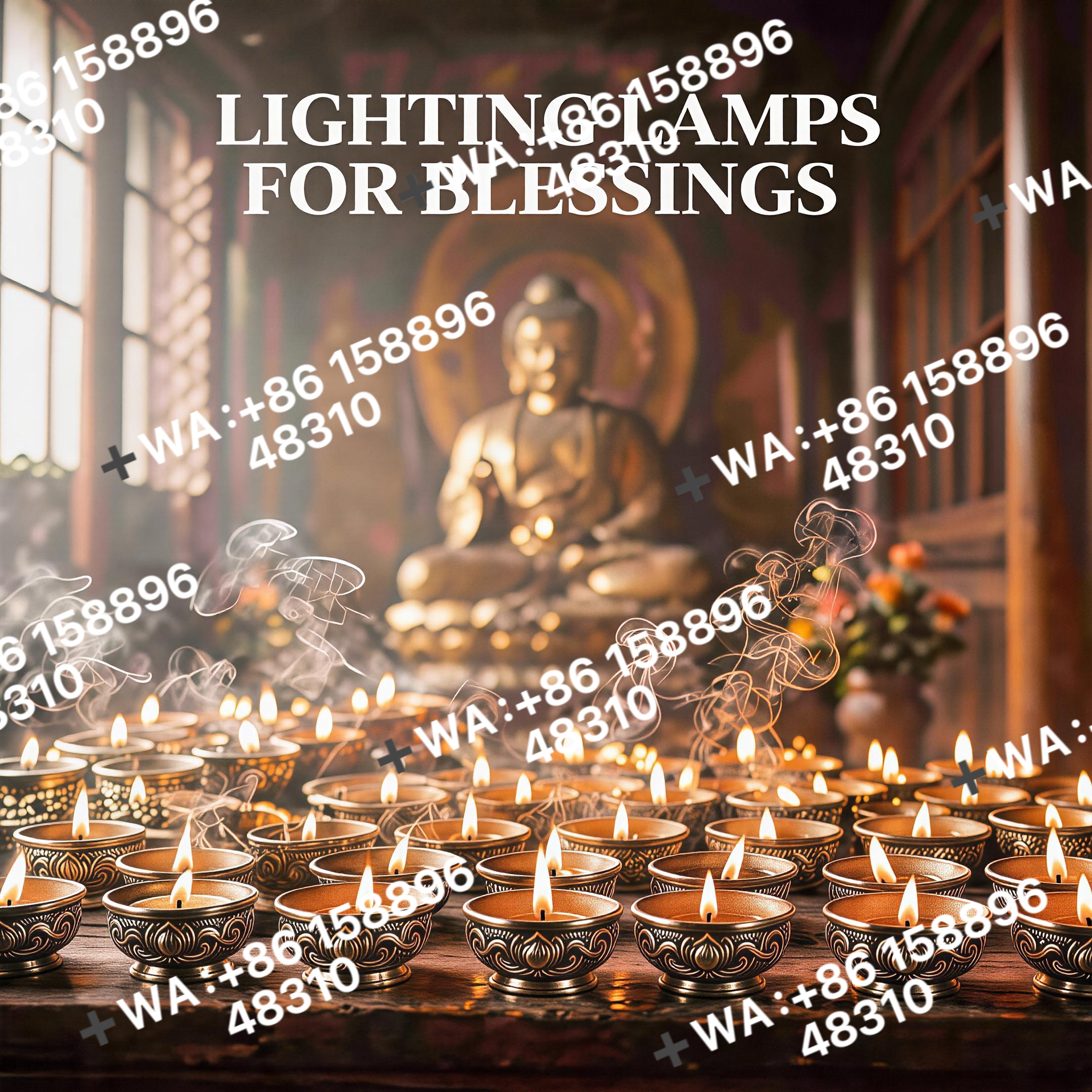 Offering lamps to ask for blessings