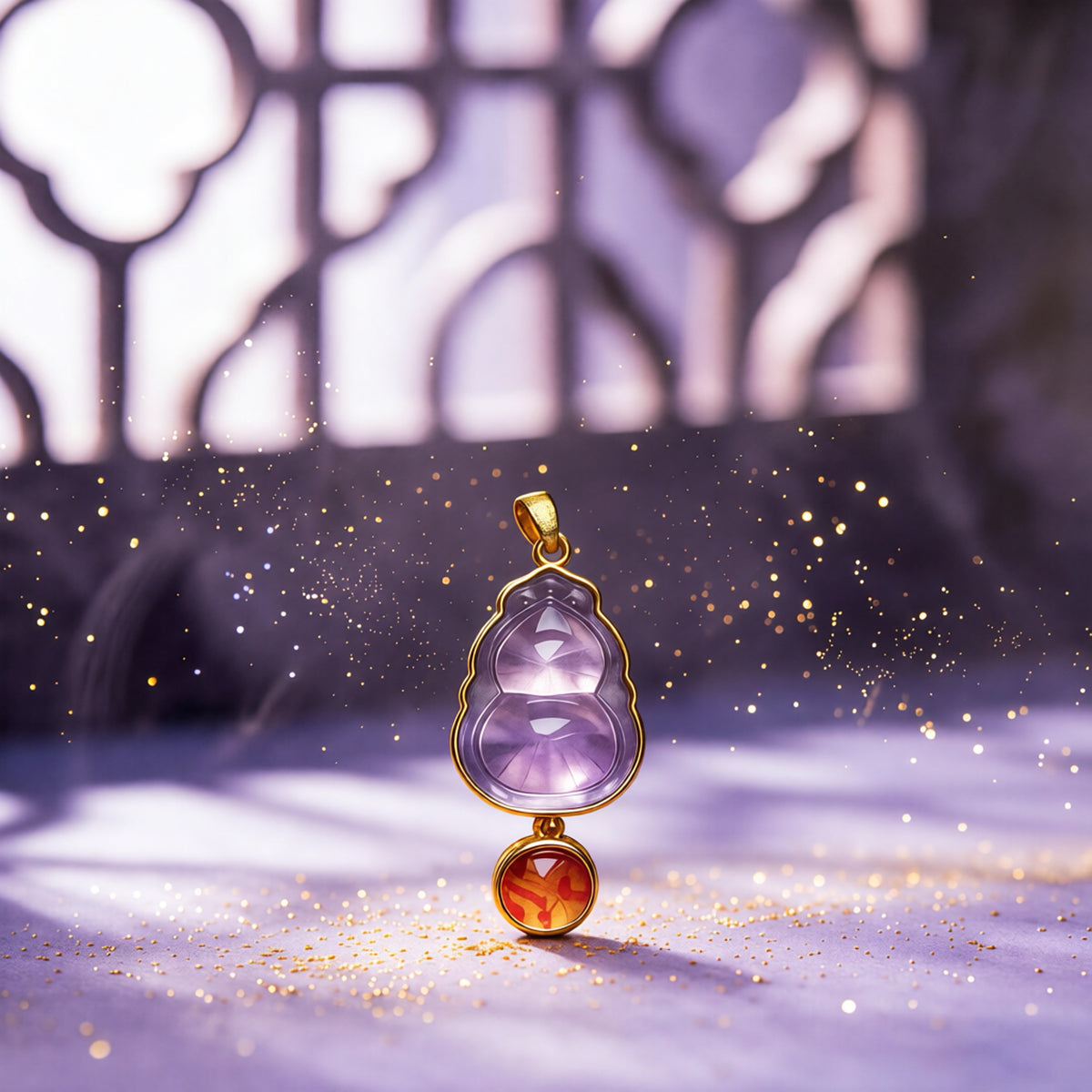 Feng Shui Amethyst Blessing Pendant | Protection Charm