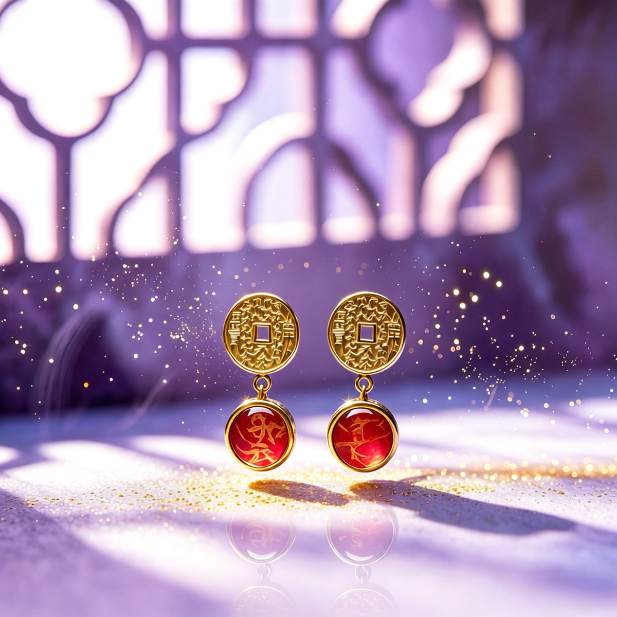 Mountain Spirit Stud Earrings | Feng Shui Protection Jewelry