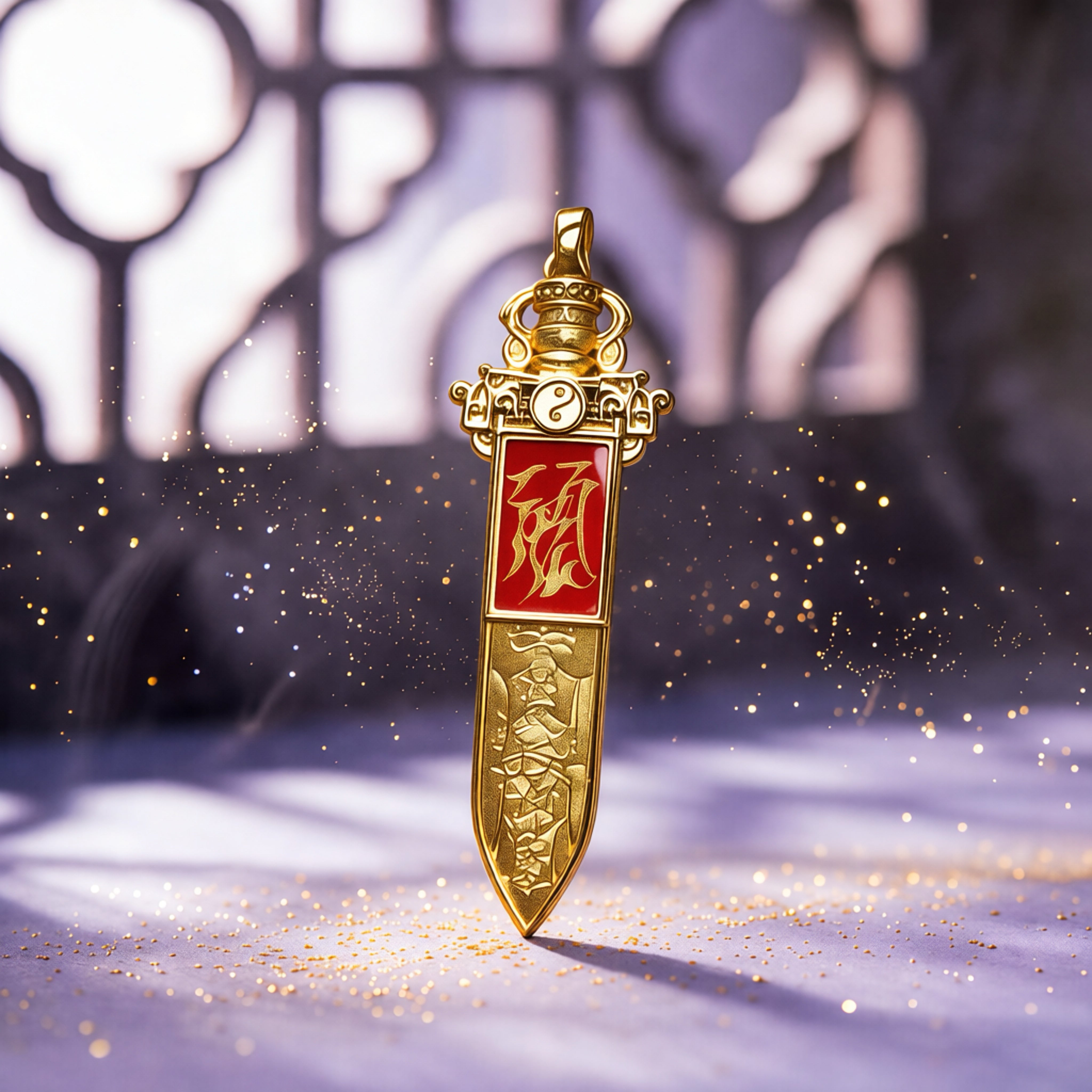 Feng Shui Celestial Sword Pendant | Protection Charm