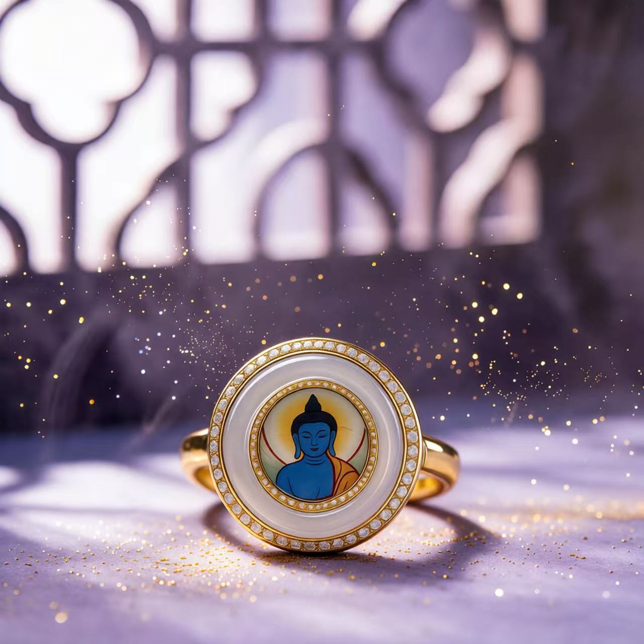 Feng Shui Medicine Buddha Ring | Protection & Healing Charm