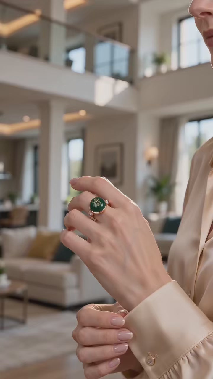Mude Gold Talisman Ring | Feng Shui Wealth Jewelry