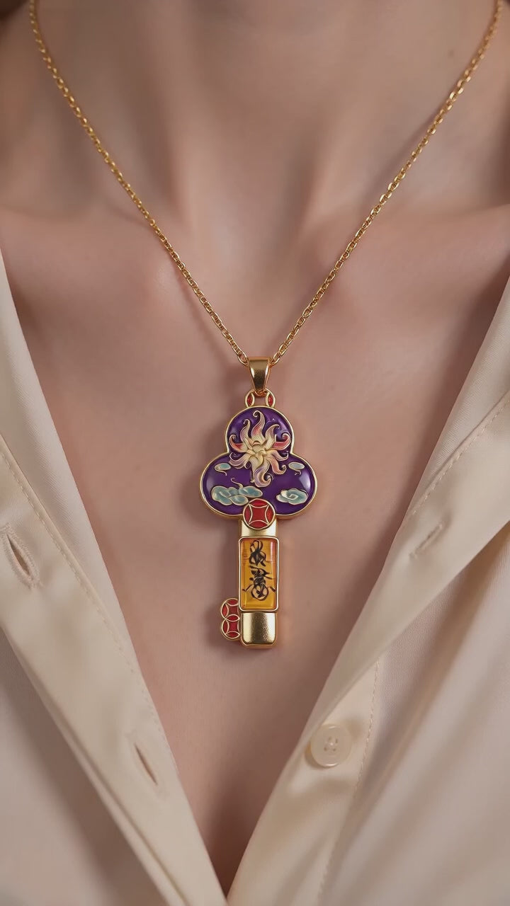 Nine-Tailed Fox Talisman | Feng Shui Wealth Protection Jewelry