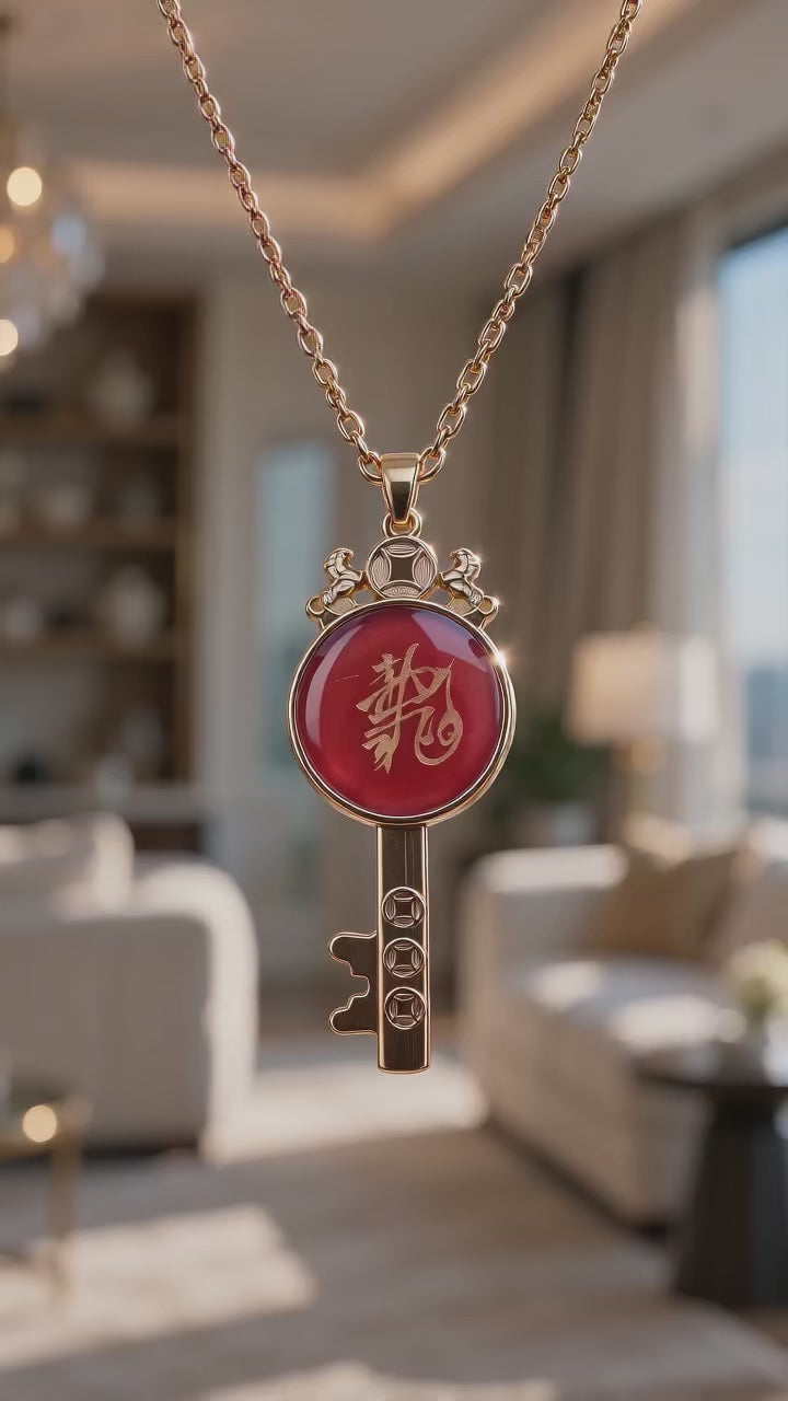 Ziwei Dragon Key Talisman | Feng Shui Wealth Jewelry