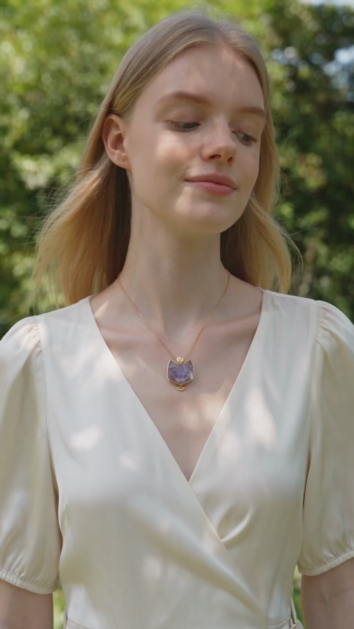 Amethyst Talisman Pendant | Feng Shui Protection Jewelry