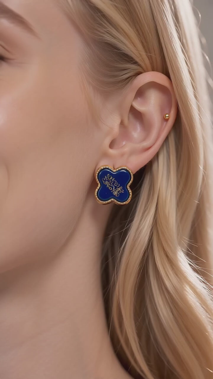 Feng Shui Four Leaf Clover Wealth Earrings | Prosperity Charm