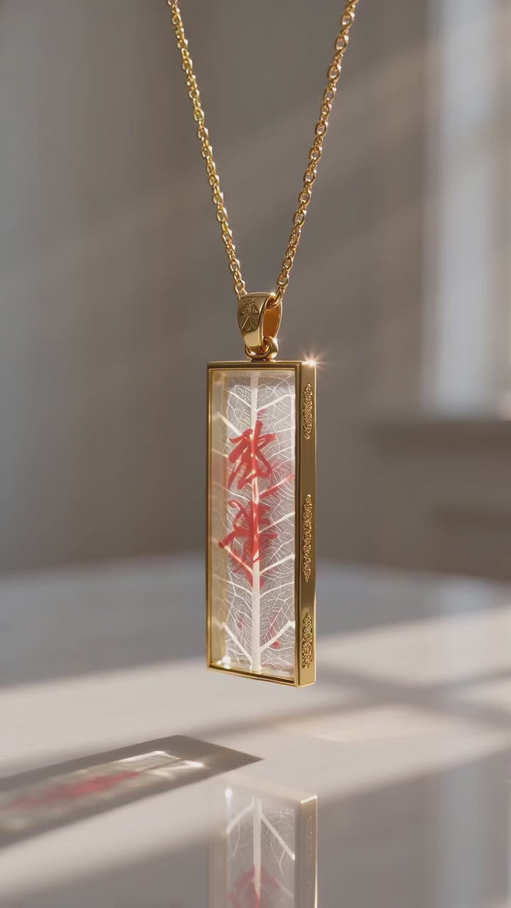 Feng Shui Bodhi Leaf Pendant | Spiritual Protection Lucky Charm